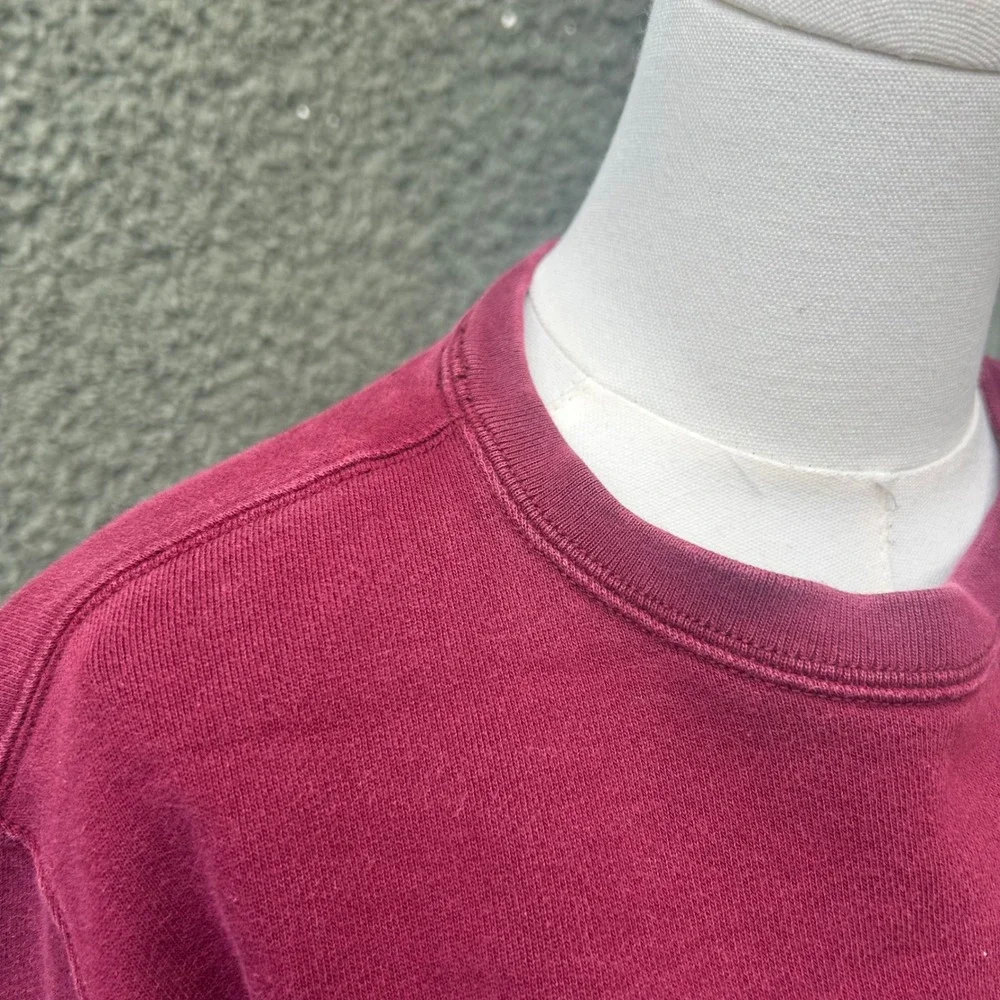 Vtg 90s y2k Polo Ralph Lauren Sweatshirt Mens Burgundy Crewneck Embroidered Pony